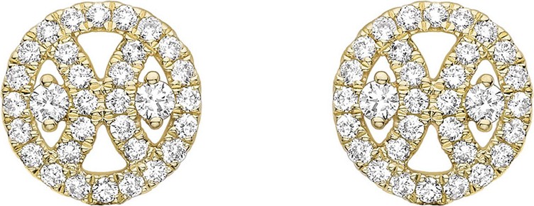 Kiki McDonough 18k Gold Diamond Round Stud Earrings