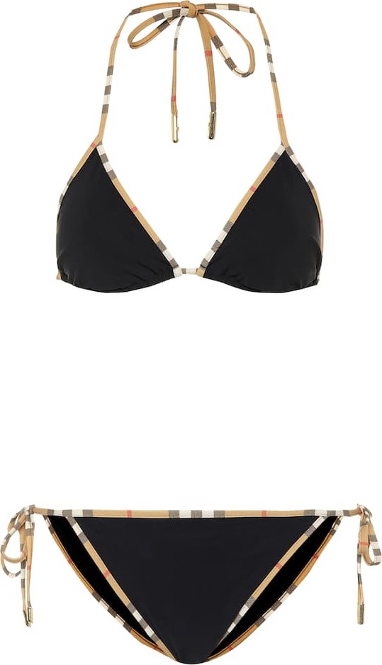 Burberry London England Vintage Check triangle bikini