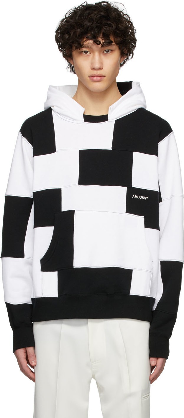 Ambush Black & White Panel Hoodie