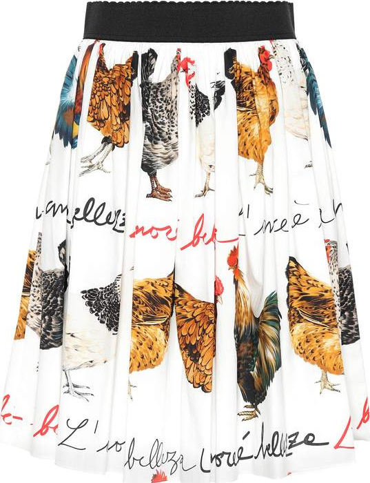 Dolce & Gabbana Printed cotton skirt