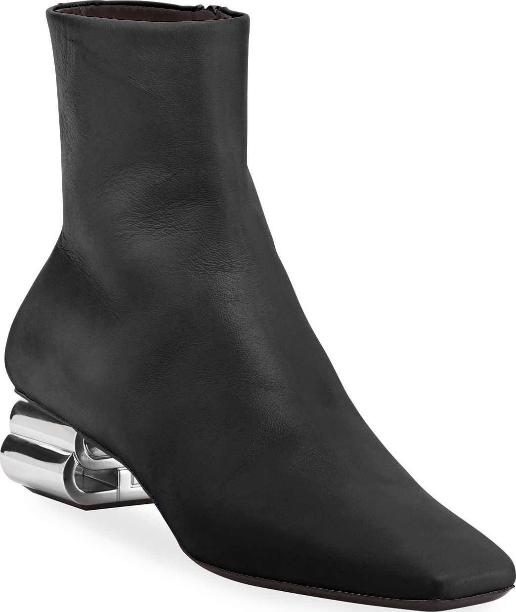Balenciaga Typo Shiny Leather Booties