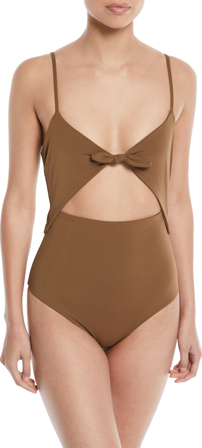 Mara Hoffman Kia Cutout One-Piece Swimsuit - Brown