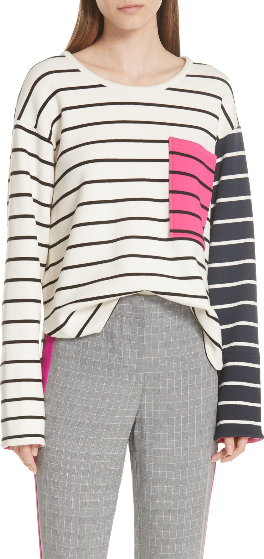 GREY Jason Wu Stripe Pocket Tee