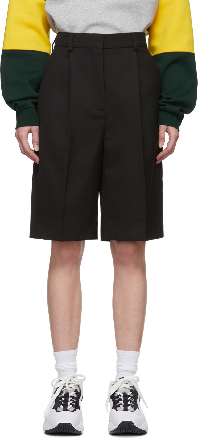 Acne Studios Black Summer Wool Ruthie Shorts