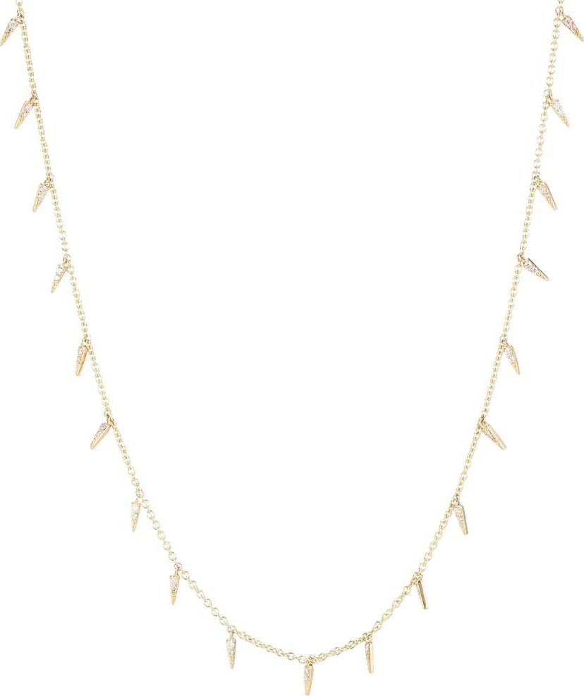 Sydney Evan Fringe 14kt gold and diamond necklace