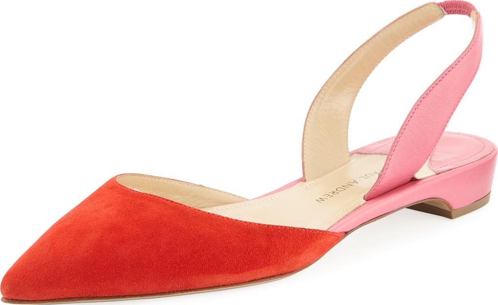 Paul Andrew Rhea Two-Tone Slingback Flats