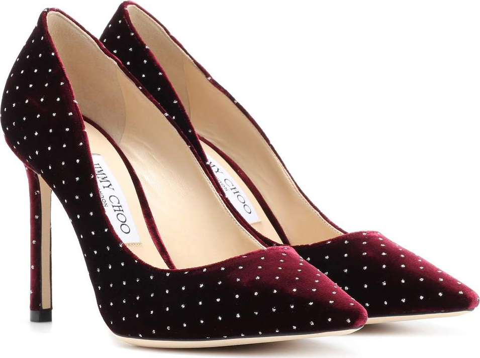 Jimmy Choo Romy 100 velvet pumps