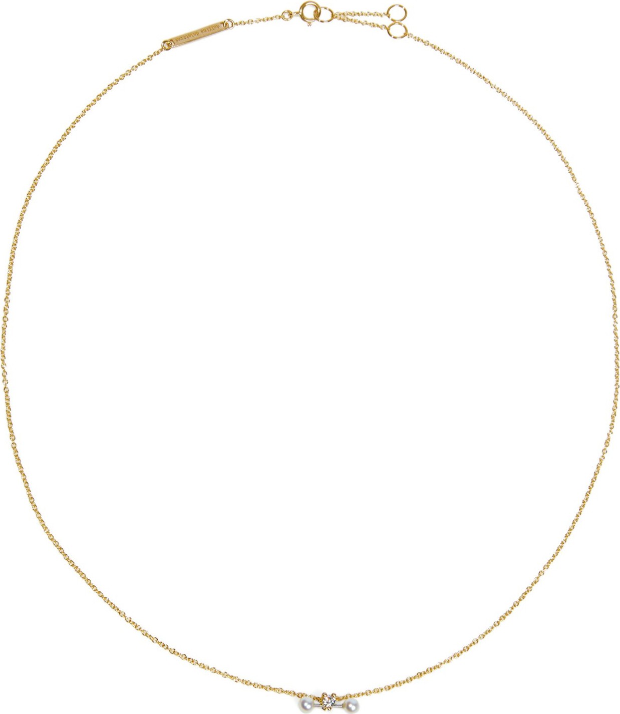 Delfina Delettrez Diamond, pearl & 18kt gold necklace