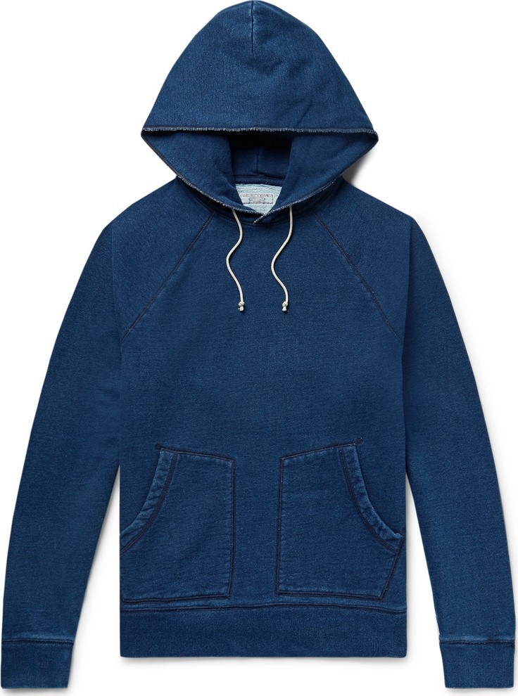 J.Crew Wallace & Barnes Fleece-Back Cotton-Blend Jersey Hoodie