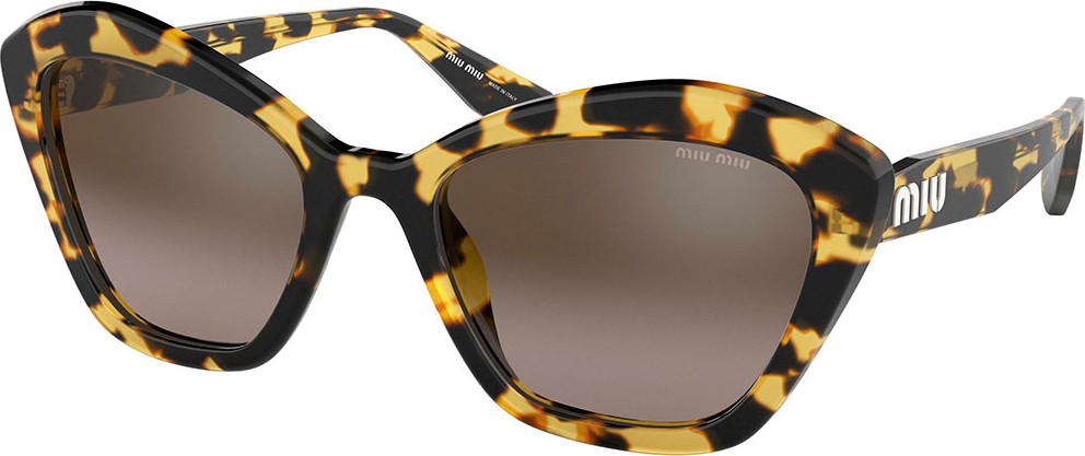 Miu Miu Mirrored Acetate Rectangle Sunglasses