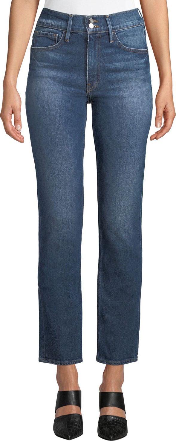 FRAME DENIM Le Sylvie High-Rise Straight-Leg Ankle Jeans