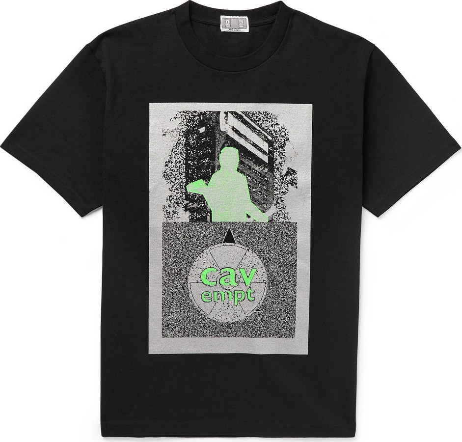 Cav Empt Silver Activity Printed Cotton-Jersey T-Shirt