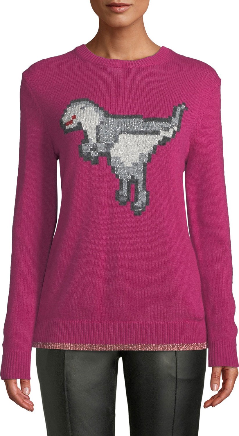 COACH Pixel Rexy Graphic Wool-Cashmere Sweater