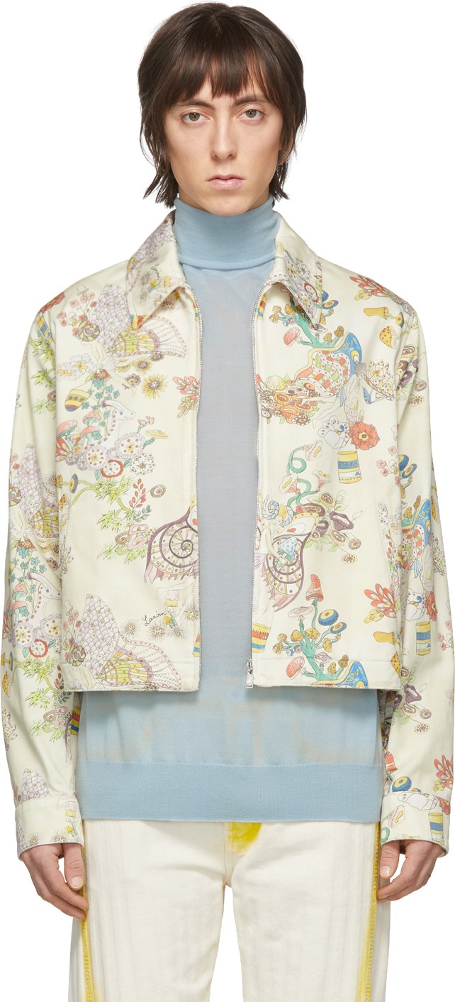 Lanvin Off-White Denim Flower Fairy Jacket