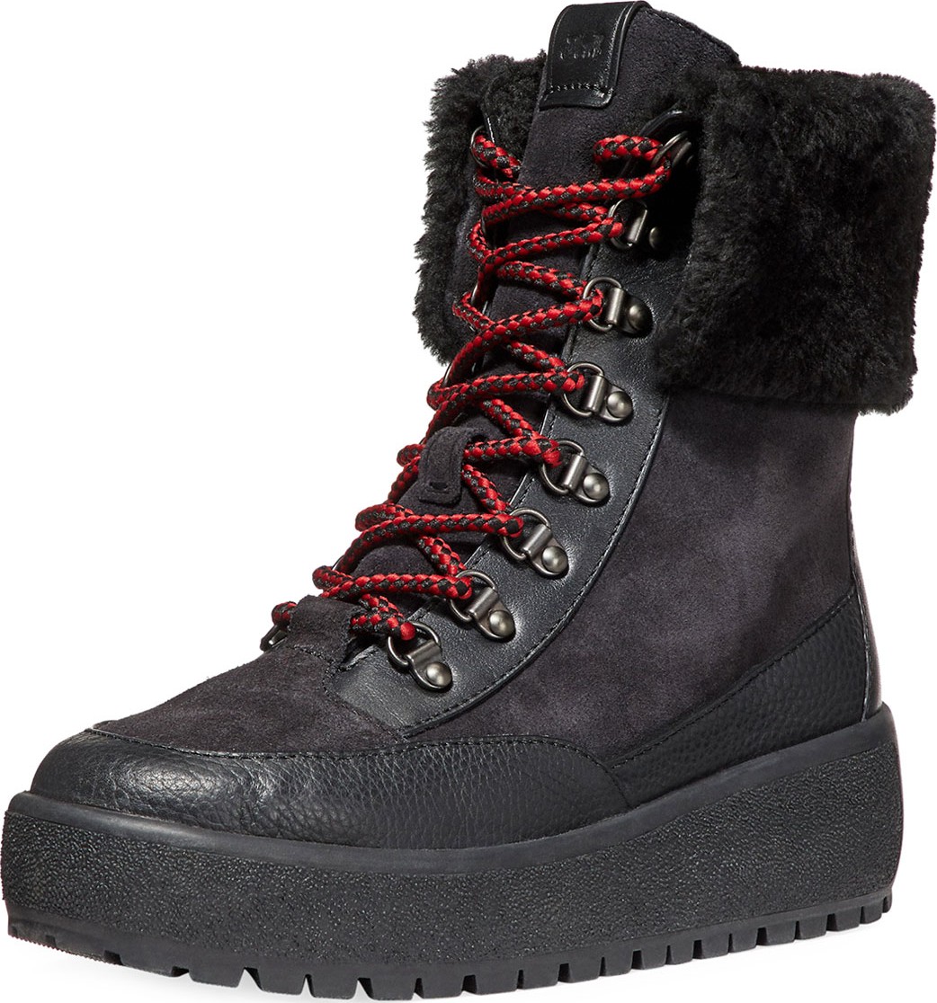 COACH Tyler Fold-Over Shearling Boots