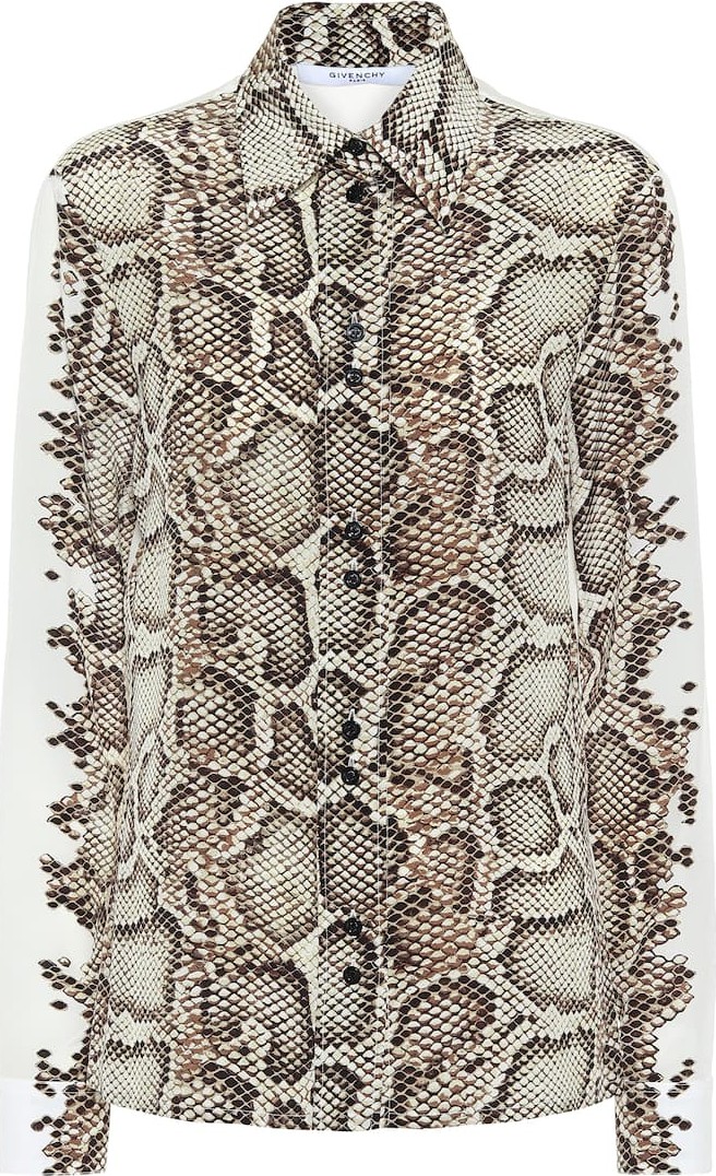 Givenchy Snake-print silk shirt