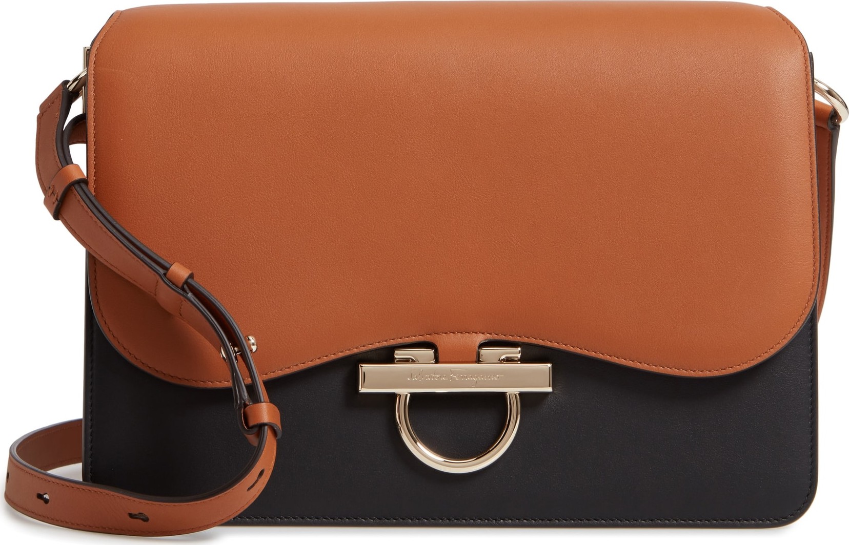 Salvatore Ferragamo Large Joanne Leather Shoulder Bag