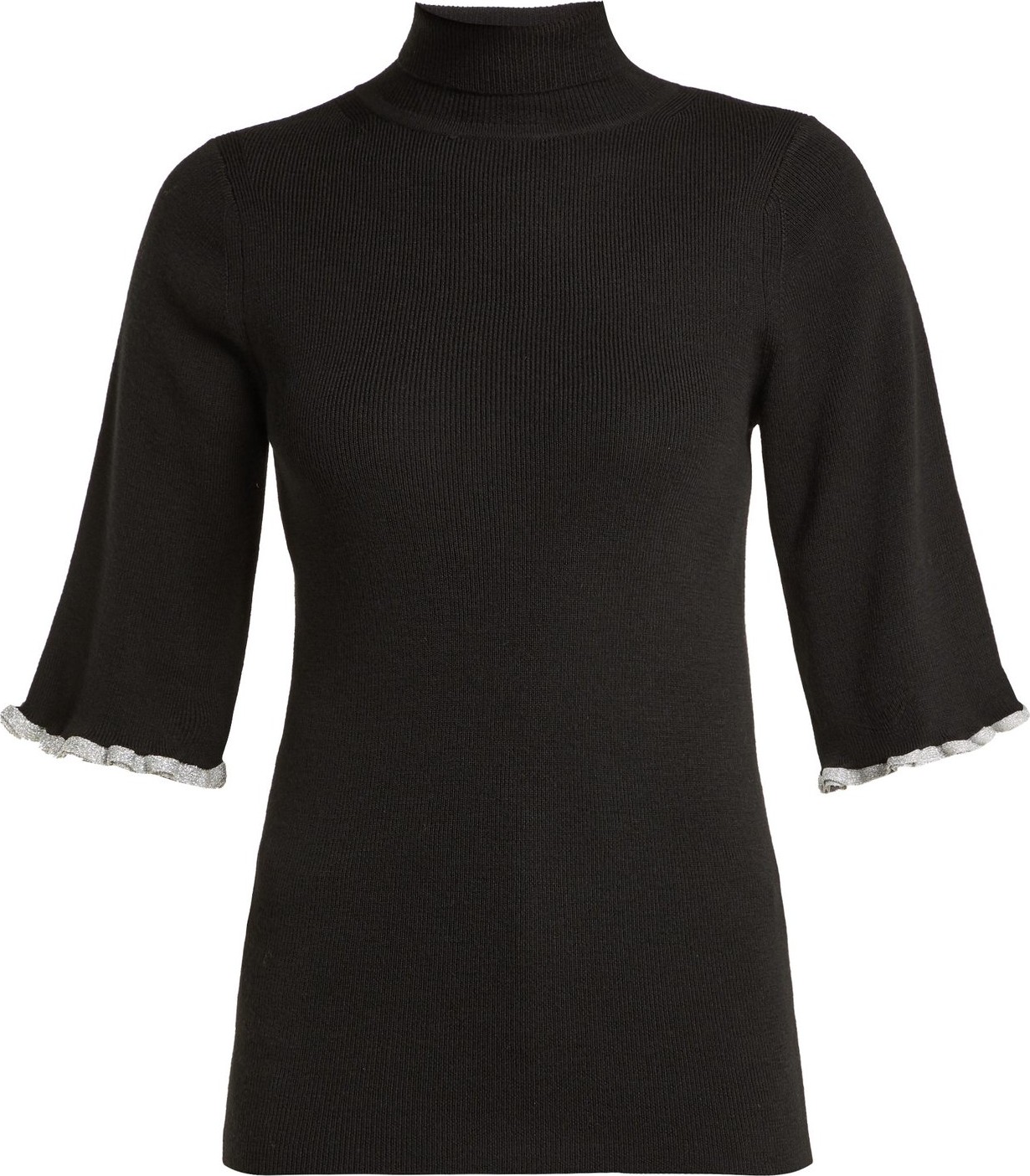 See By Chloé Ribbed metallic-trim roll-neck