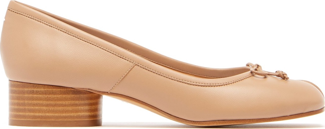 Maison Margiela Tabi patent-trim leather pumps