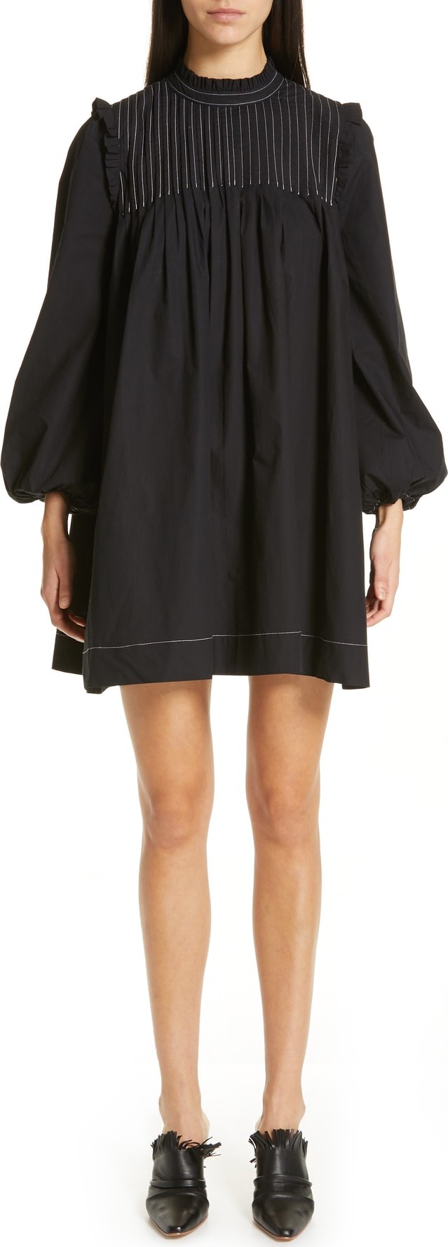 Ganni Cotton Poplin Minidress