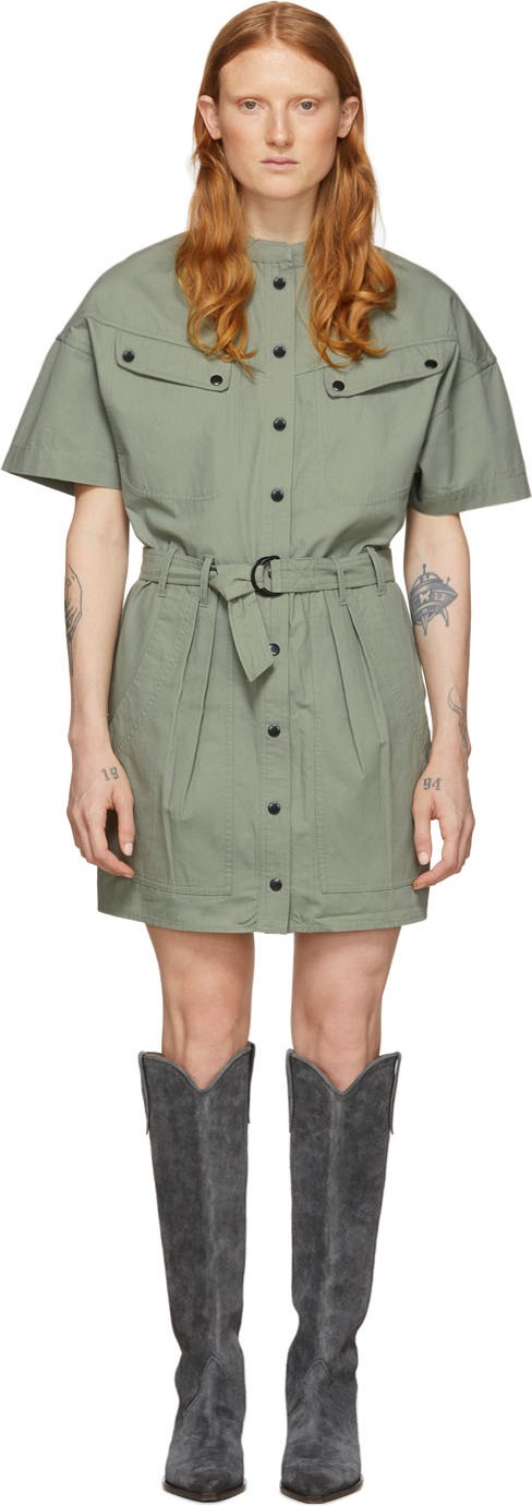 Isabel Marant Etoile Khaki Zolina Dress