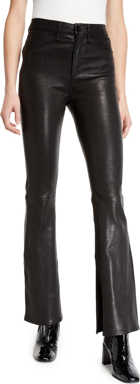 Rag & Bone Bella High-Rise Boot-Cut Leather Pants