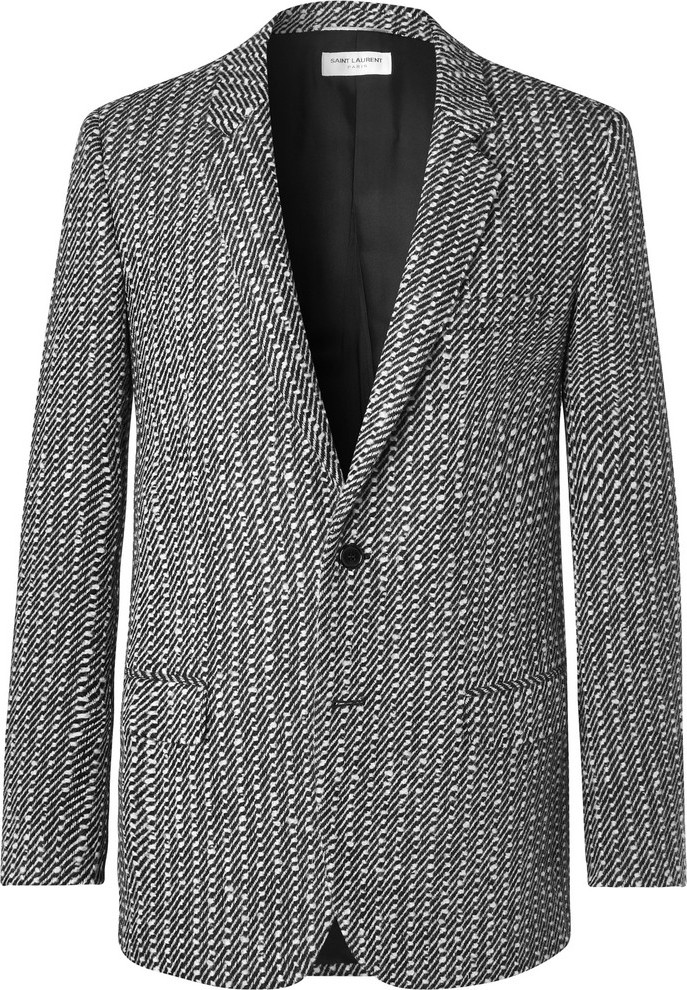 Saint Laurent Slim-Fit Bouclé Wool Blazer
