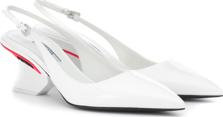 Prada Patent leather slingback pumps