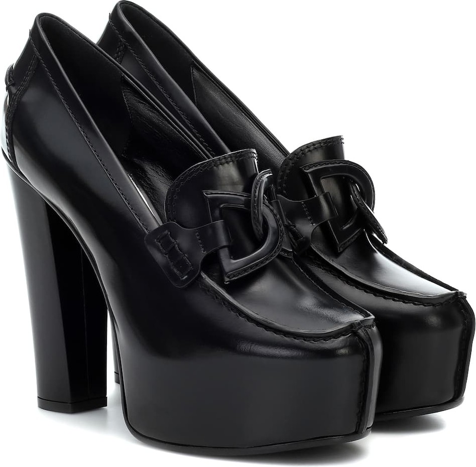 Givenchy Platform leather loafer pumps