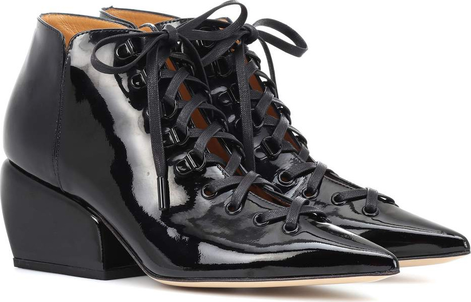 Petar Petrov Sacha patent leather ankle boots