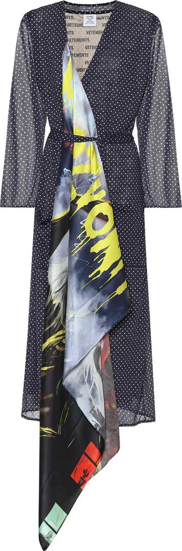 Vetements Mixed print midi dress