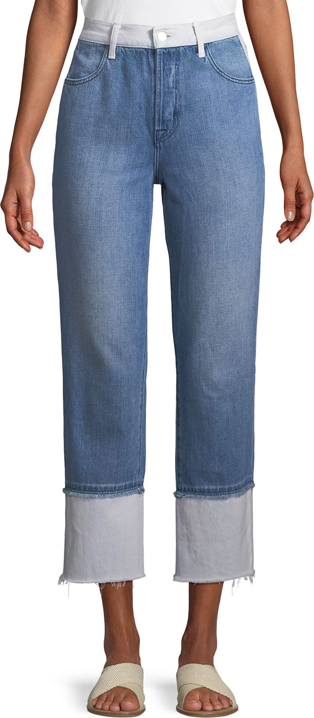 J BRAND Wynne High-Rise Cropped Straight-Leg Jeans