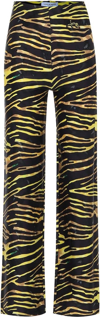 Marine Serre Printed high-rise wide-leg pants