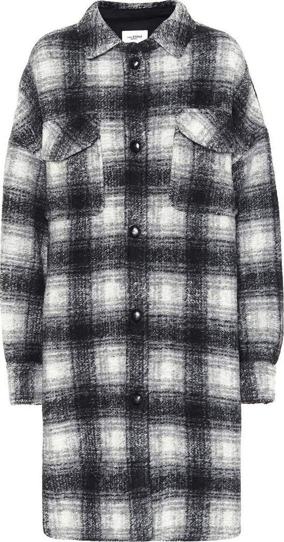 Isabel Marant Etoile Gario checked wool-blend coat