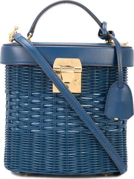 Mark Cross Benchley Rattan basket handbag