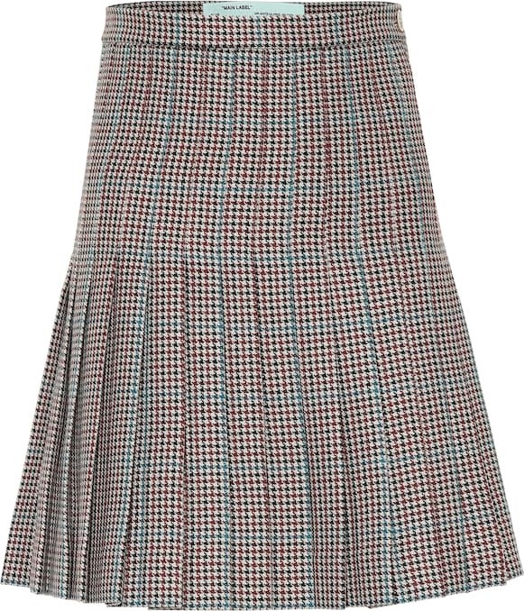 Off White Pleated wool skirt