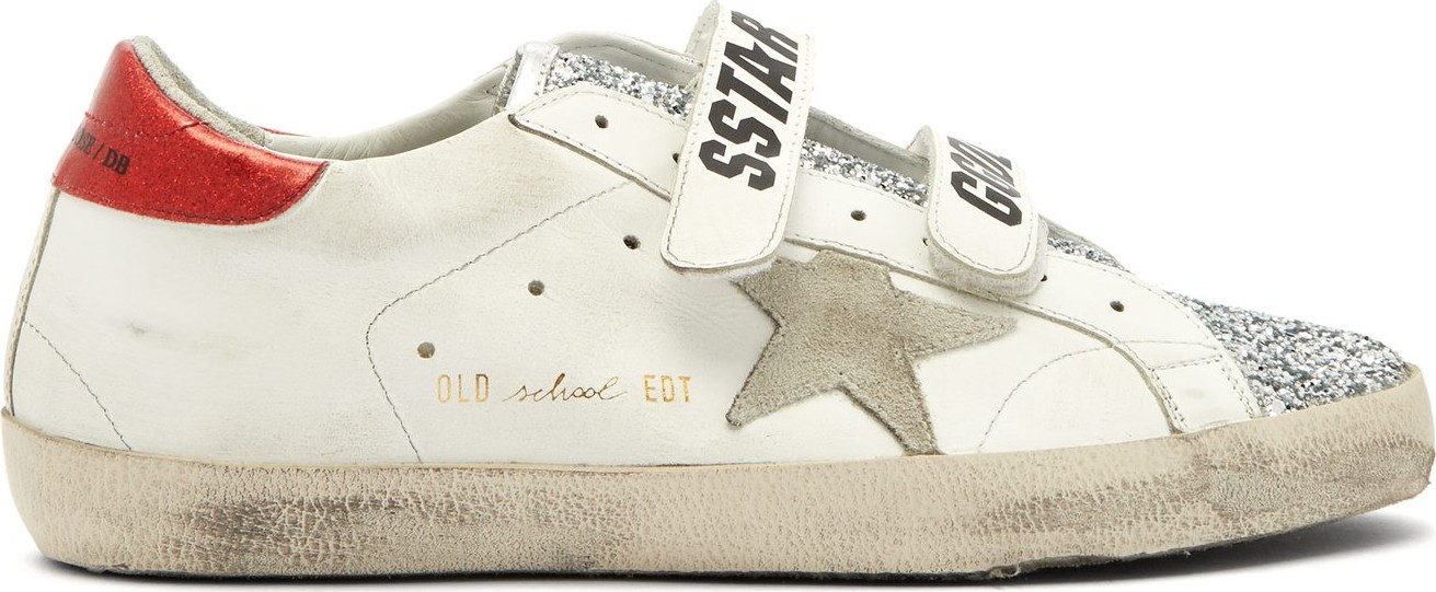 Golden Goose Deluxe Brand Super Star glitter and leather trainers
