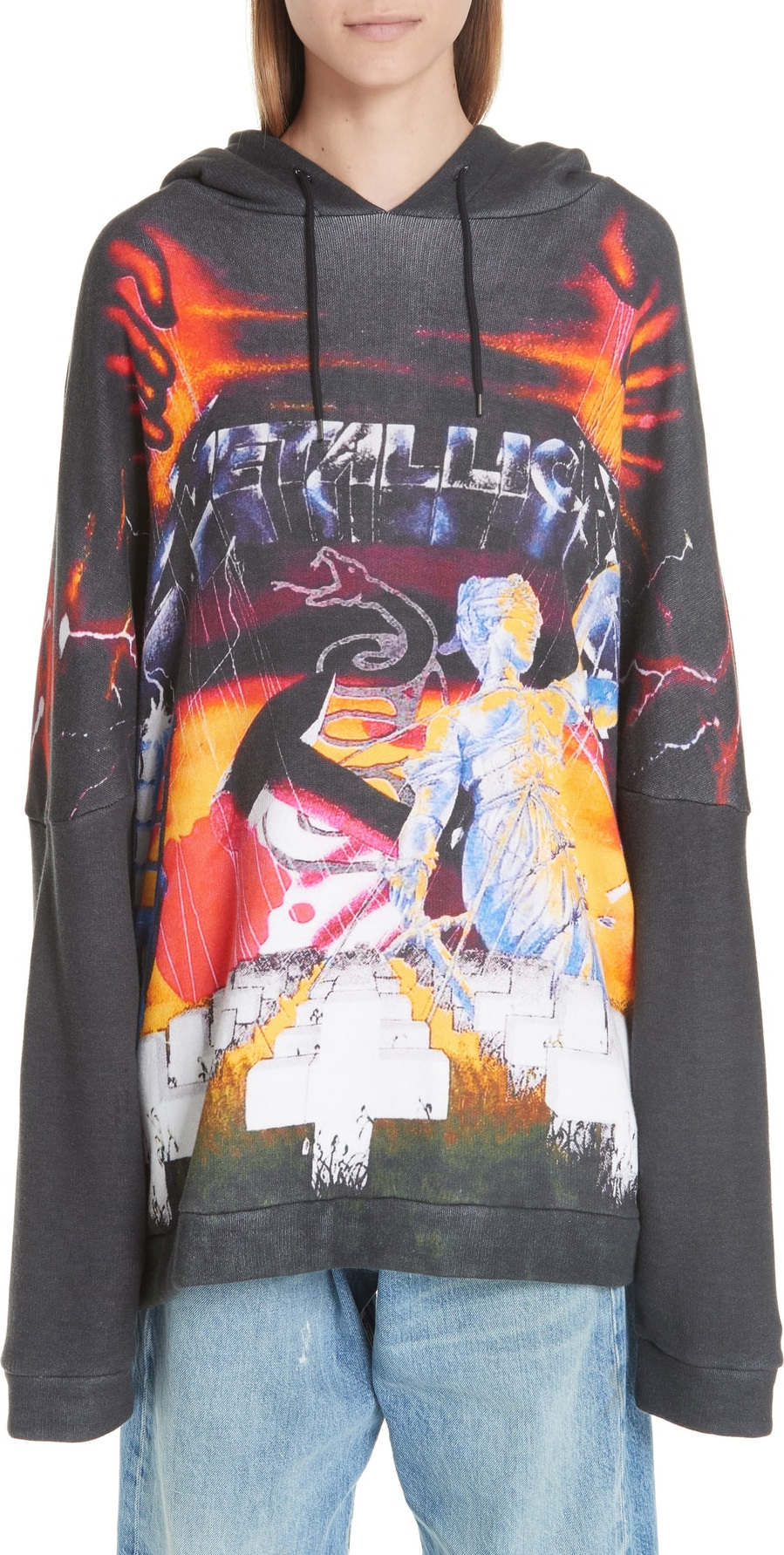 R13 Metallica Print Hoodie