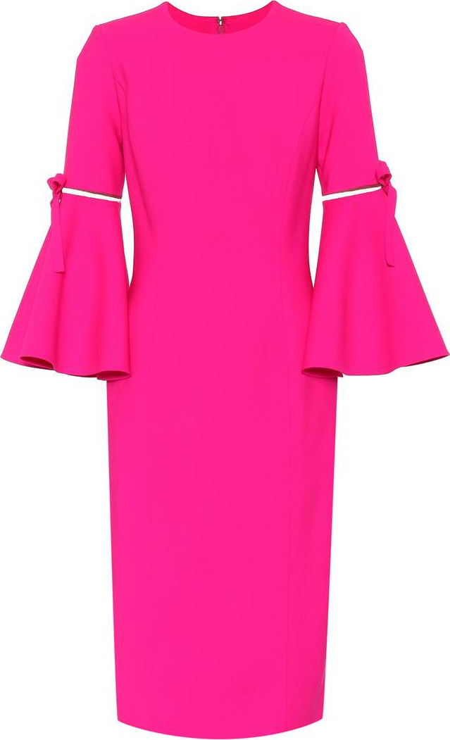 Oscar De La Renta Stretch wool crêpe midi dress