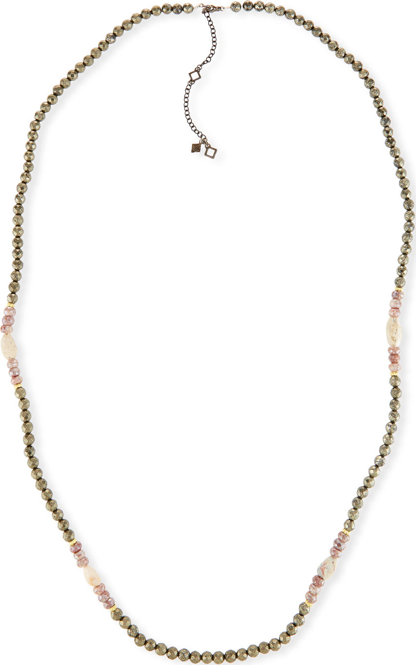 Armenta Old World Pyrite, Corundum & Opal Necklace - 40"