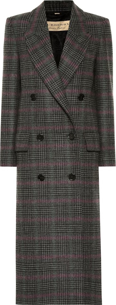 Burberry London England Checked wool coat