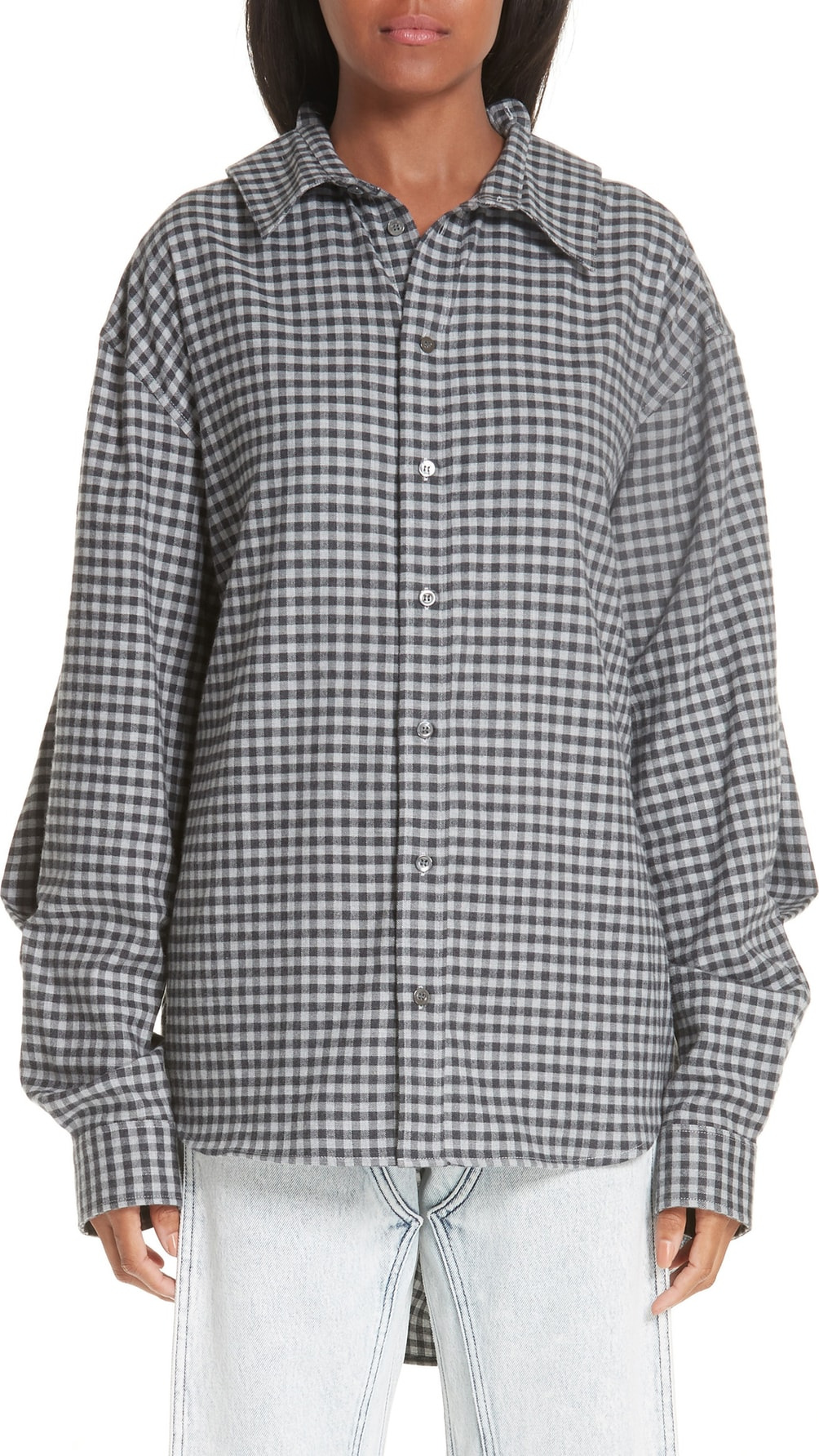 Y/Project Double Front Gingham Blouse