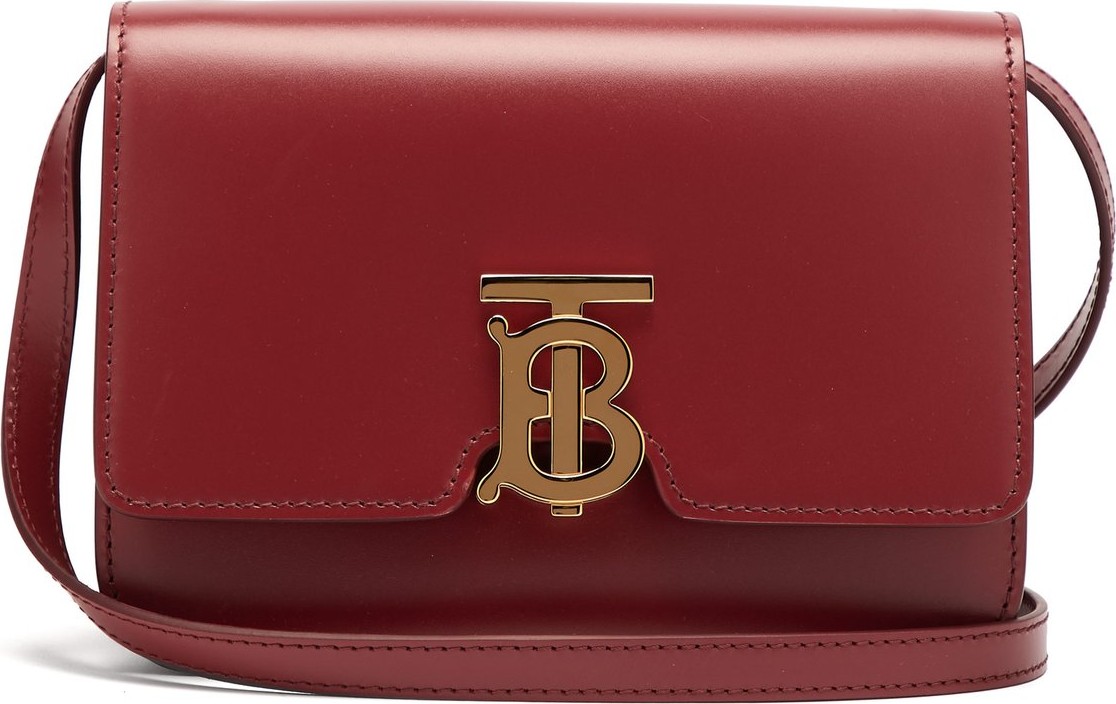 Burberry London England TB monogram leather cross-body bag