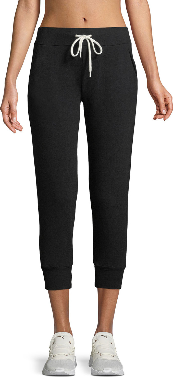 MONROW Cropped Drawstring Jogger Pants