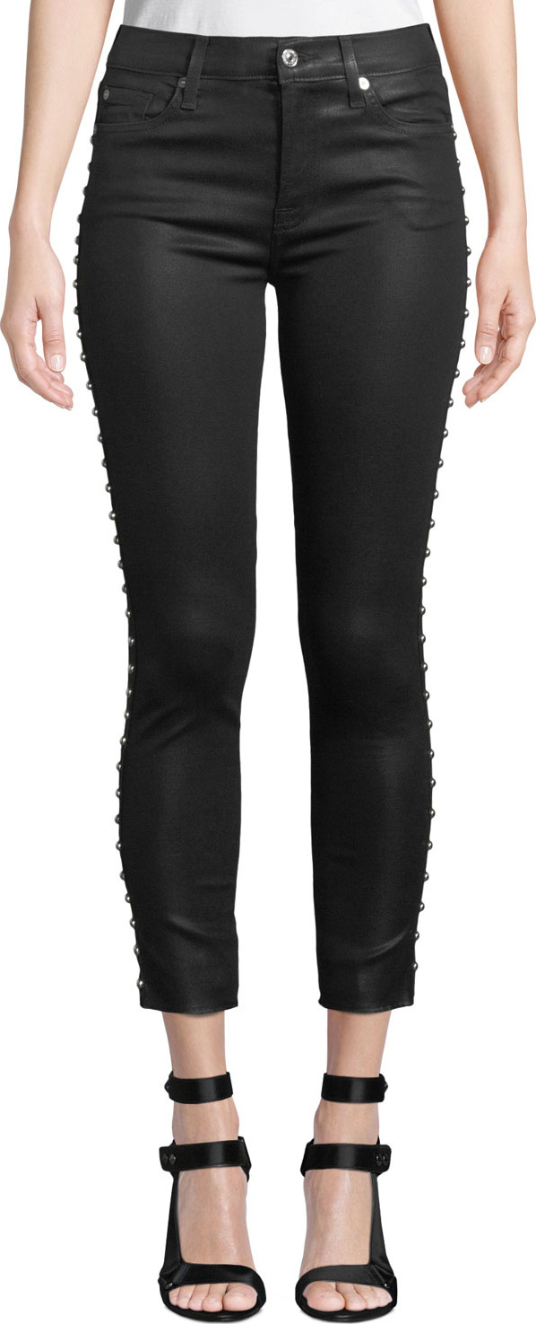 7 For All Mankind The Ankle Skinny Side-Stud Jeans