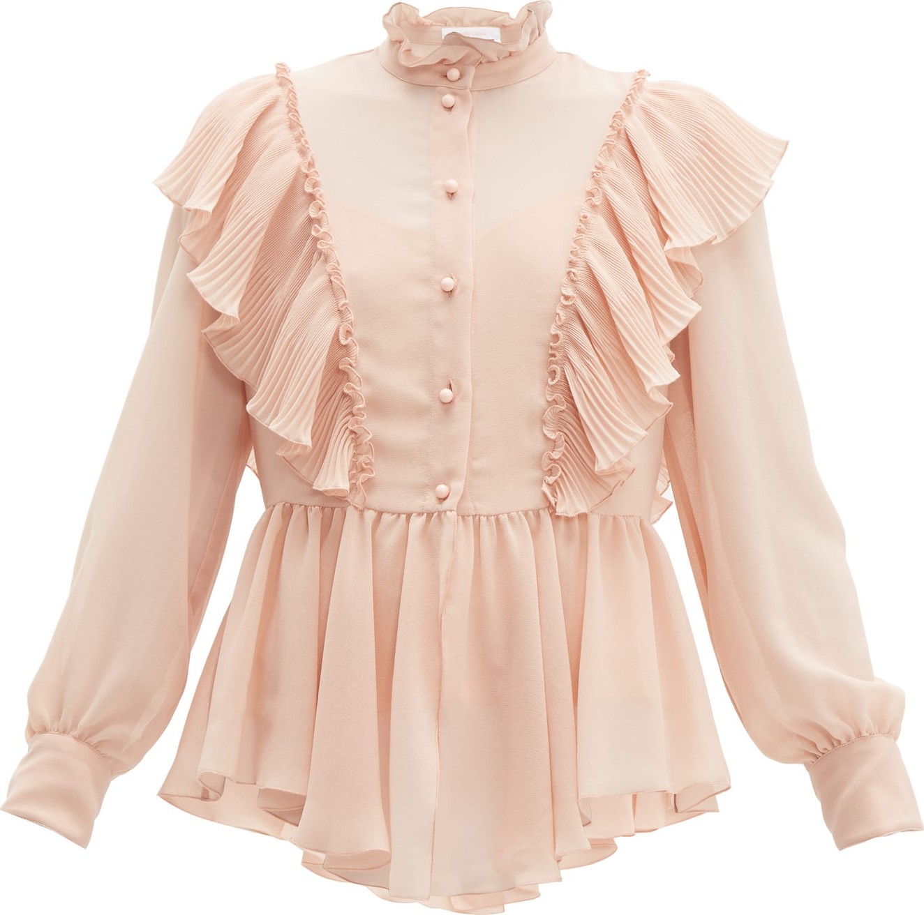 See By Chloé Ruffled georgette blouse