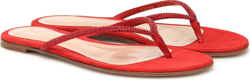 Gianvito Rossi India suede thong sandals