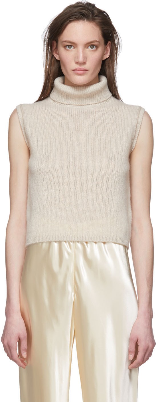 THE ROW Beige Giselle Vest