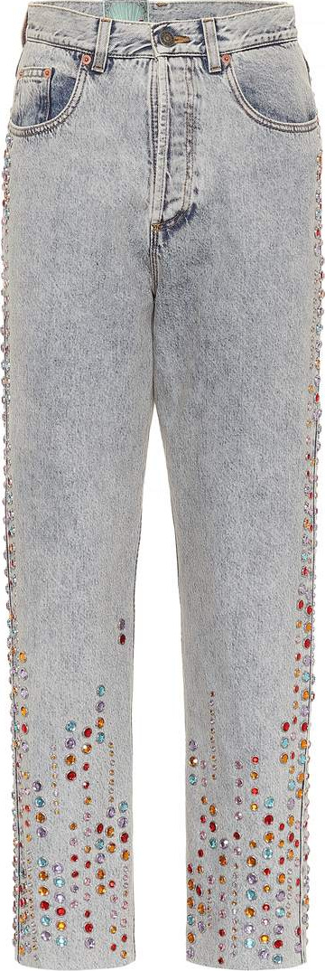 Gucci Crystal-embellished jeans