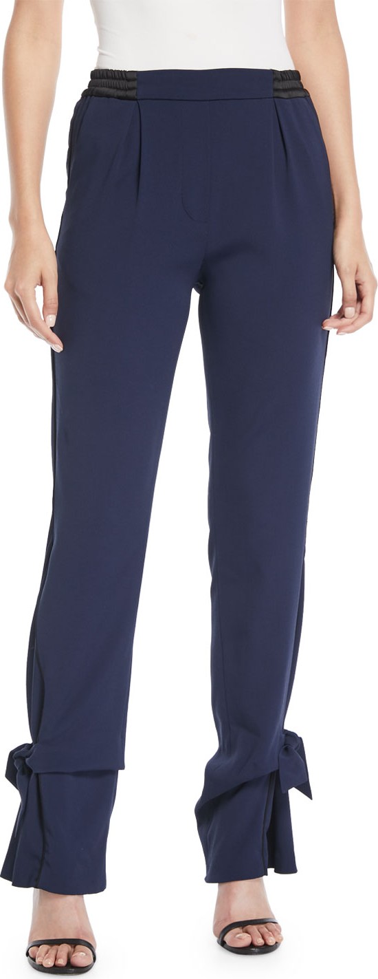 Jonathan Simkhai Combo Tie-Cuff Pull-On Pants